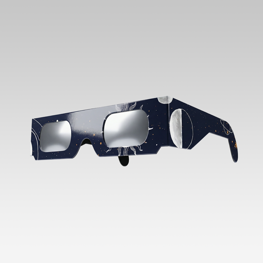 Custom solar eclipse glasses artwork layout